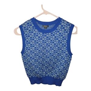 Wild Fable Blue Patterned Knit Vest